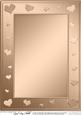 A4 Metallic Romantic Hearts Plain Card Base