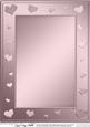 A4 Metallic Romantic Hearts Plain Card Base