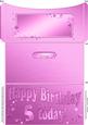 5th Birthday Metallic Age Money or Gift Wallet and Card