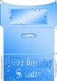 5th Birthday Metallic Age Money or Gift Wallet and Card