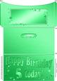 5th Birthday Metallic Age Money or Gift Wallet and Card