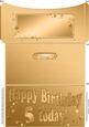 5th Birthday Metallic Age Money or Gift Wallet and Card