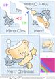 Cute Hunney Bear Robert has a Christmas Star - Wavy Corner side stacker Topper