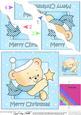 Cute Hunney Bear Robert has a Christmas Star - Wavy Corner side stacker Topper