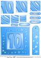 10th Bright Metallic Age Quick Card with Twisted Pyramage