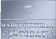 Large Dl 21st Birthday Quick Cut and Fold Card