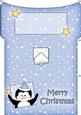 Xmas Penguin Money or Gift Wallet and Card