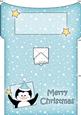 Xmas Penguin Money or Gift Wallet and Card