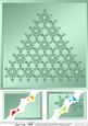 8 x 8 Xmas Snowflake Tree Scalloped Corner Topper