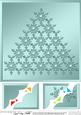8 x 8 Xmas Snowflake Tree Scalloped Corner Topper