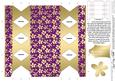 Gold Flowers Cracker Shaped Treat or Favour Box