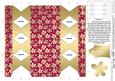 Gold Flowers Cracker Shaped Treat or Favour Box
