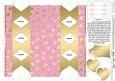 Gold Hearts Cracker Shaped Treat or Favour Box
