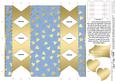Gold Hearts Cracker Shaped Treat or Favour Box