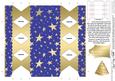 Gold Stars Cracker Shaped Treat or Favour Box