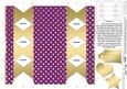 Gold Polka Dots Cracker Shaped Treat or Favour Box