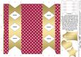 Gold Polka Dots Cracker Shaped Treat or Favour Box