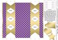 Gold Polka Dots Cracker Shaped Treat or Favour Box