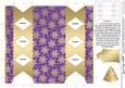 Gold Snowflakes Cracker Shaped Treat or Favour Box