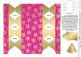 Gold Snowflakes Cracker Shaped Treat or Favour Box
