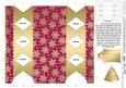 Gold Snowflakes Cracker Shaped Treat or Favour Box