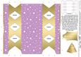 Gold Snowballs Cracker Shaped Treat or Favour Box