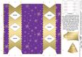 Gold Snowflakes Cracker Shaped Treat or Favour Box