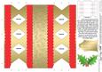 Holly and Swirls Cracker Shaped Treat or Favour Box