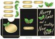 Elegant Christmas Holly Lottery Wallet Card