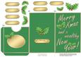 Elegant Christmas Holly Lottery Wallet Card