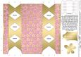 Gold Flowers Cracker Shaped Treat or Favour Box