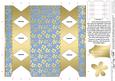 Gold Flowers Cracker Shaped Treat or Favour Box