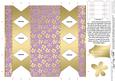 Gold Flowers Cracker Shaped Treat or Favour Box