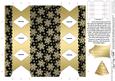 Gold Snowflakes Cracker Shaped Treat or Favour Box
