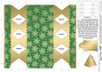 Gold Snowflakes Cracker Shaped Treat or Favour Box