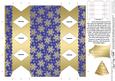 Gold Snowflakes Cracker Shaped Treat or Favour Box