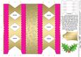 Holly and Swirls Cracker Shaped Treat or Favour Box