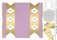 Gold Polka Dots Cracker Shaped Treat or Favour Box