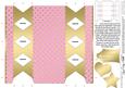 Gold Polka Dots Cracker Shaped Treat or Favour Box