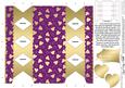 Gold Hearts Cracker Shaped Treat or Favour Box
