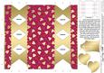 Gold Hearts Cracker Shaped Treat or Favour Box