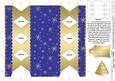 Gold Snowflakes Cracker Shaped Treat or Favour Box