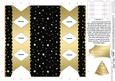 Gold Snowballs Cracker Shaped Treat or Favour Box