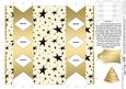Gold Stars Cracker Shaped Treat or Favour Box