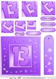 13th Bright Metallic Age Quick Card with Twisted Pyramage