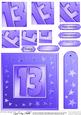 13th Bright Metallic Age Quick Card with Twisted Pyramage