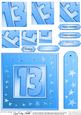 13th Bright Metallic Age Quick Card with Twisted Pyramage