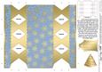 Gold Snowflakes Cracker Shaped Treat or Favour Box