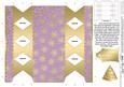 Gold Snowflakes Cracker Shaped Treat or Favour Box
