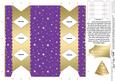 Gold Snowballs Cracker Shaped Treat or Favour Box